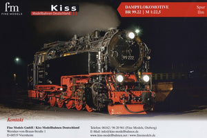 FineModels/Kiss Modellbahnen kondigt BR99.22 aan!