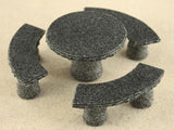 Miniaturbeton 01-023-011 Ronde Tafel 2+2+1 Graniet