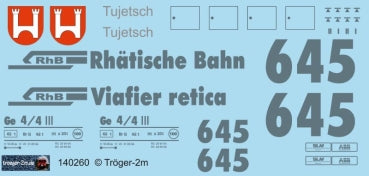 Tröger 140260 RhB Ge4/4 III 645 Tujetsch