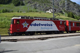 Tröger 140410 RhB Ge 4/4 II 618 met reclame "Fly Edelweiss"