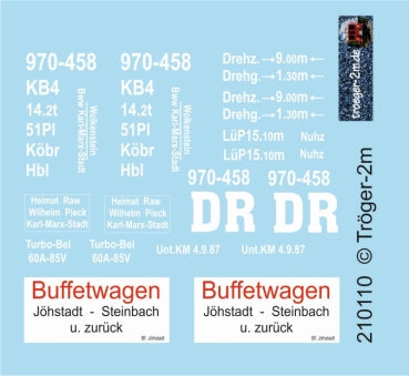 Tröger 210110 DR Buffetwagen Jöhstadt