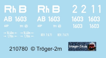 Tröger 210780 RhB AB 1603