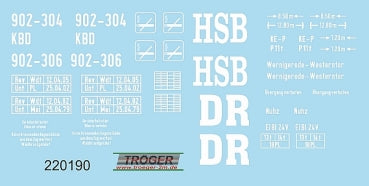 Tröger 220190 DR/HSB 902-304 of 902-306