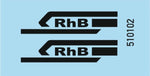 Tröger 510102 RhB Logo Zwart 50 x 12mm