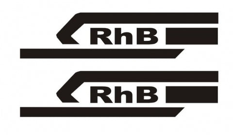 Tröger 510112 RhB Logo Zwart 115 x 30mm