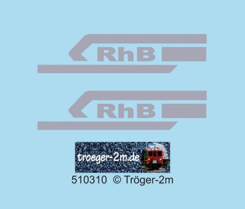 Tröger 510310 RhB Logo Zilver 44,6 x 10,2mm