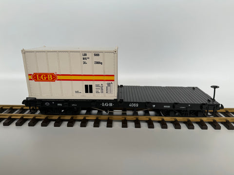 Gebruikt: LGB 4069 Containerwagen met 1 container