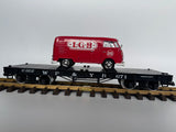 Gebruikt: LGB 40597 Platte wagen met VW kever