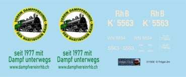 Tröger 311000 RhB K 5563 (WN 9854) Verein Dampffreunde