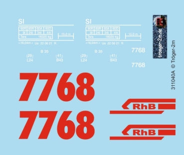 Tröger 311040A RhB Sl 7768 Transportwagen