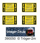 Tröger 390050 RhB Gevaarbord "Lebensgefahr" 4 Stuks